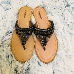 NWOT Beaded Sandals
